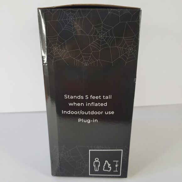 Halloween Outdoor Yard Inflatable 5ft Ghost Waving Walking Dog Spooky Witch Hat - Picture 5 of 10